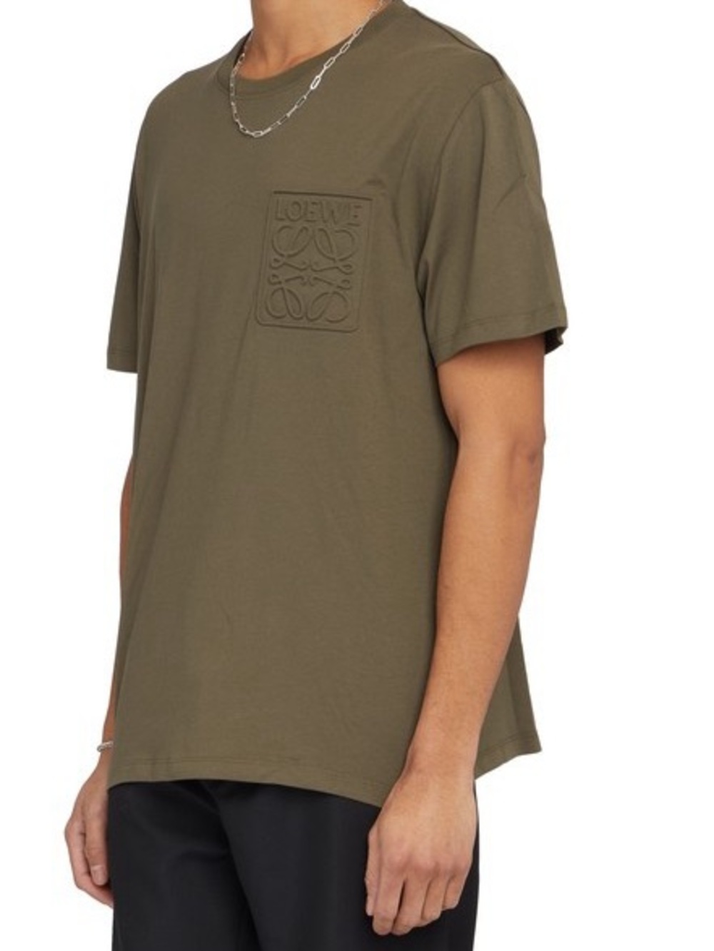 Loewe - Anagram Debossed Cotton-Jersey T-Shirt - Green